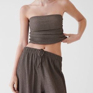 ZARA Structured Strapless Crop Top (size S)